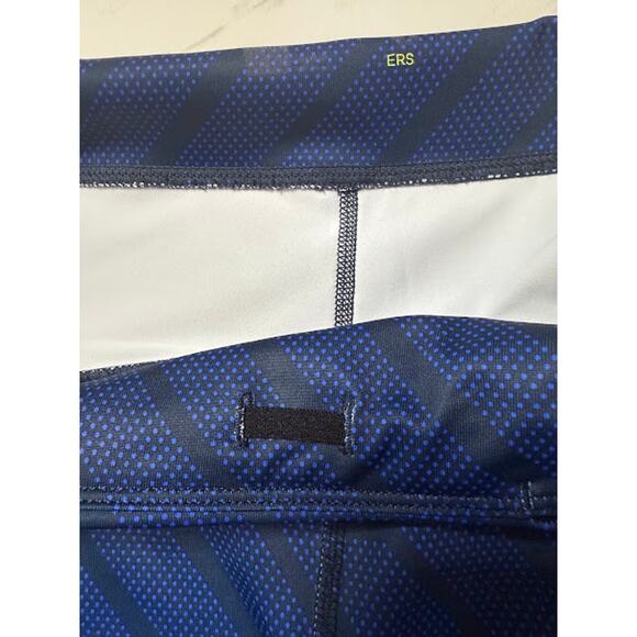 Women's Leggings Ombre Geometric Patterns Green Blue Capri - Picture 6 of 11